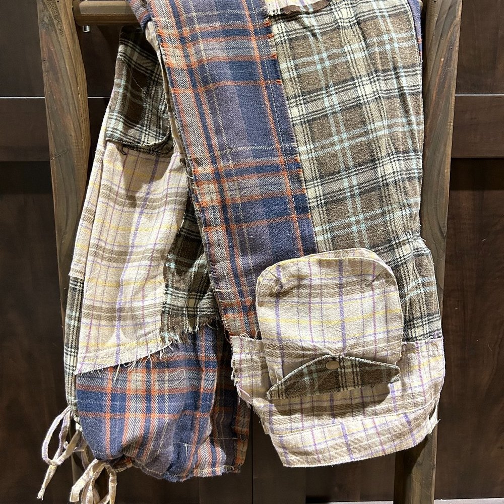 NWOT - Oli & Hali Purple/Multi Color Plaid/Patch Pants - Size Large (10-14)